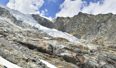 欧洲阿尔卑斯山脉的落基山脉和雪原