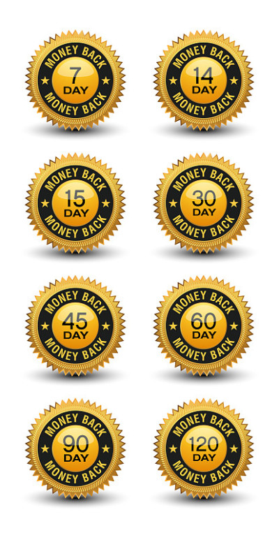 Top quality golden money back guaranteed banner, s
