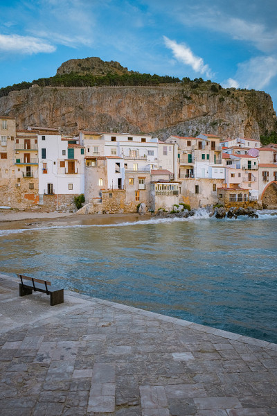 Cefalu，意大利巴勒莫省西西里岛的中世纪村庄