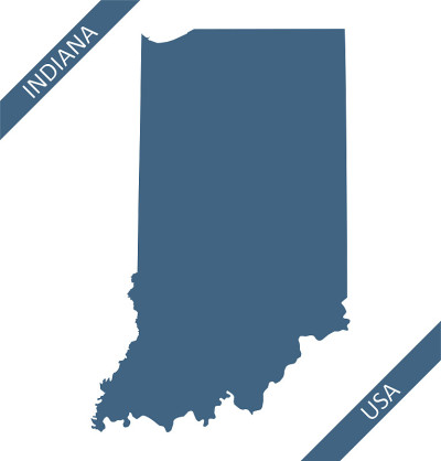 Blank map of Indiana