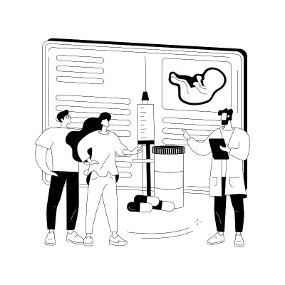 不育治疗抽象概念矢量插图。