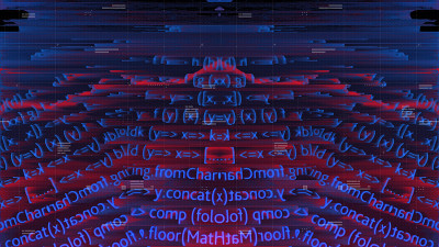 Glitched全息数字技术背景。