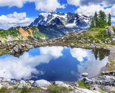 Mount Shuksan Pool艺术家Point华盛顿州