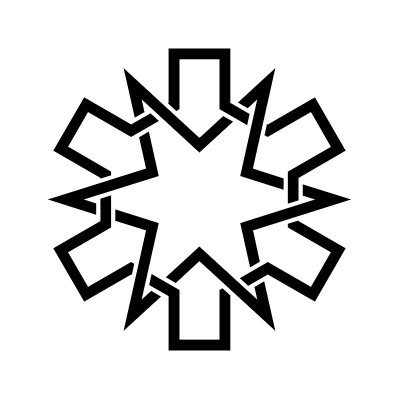 Kufic图案符号与白色背景