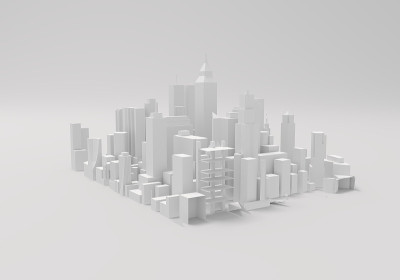 城市建筑3d插图
