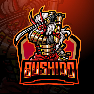 邪恶武士电竞标志吉祥物设计