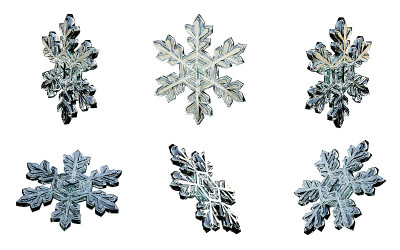 集现实的雪花图形