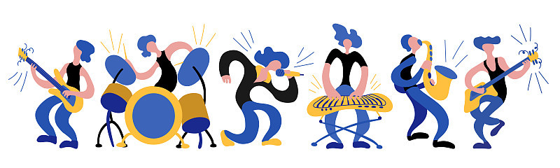 Vector illustration  with musicians