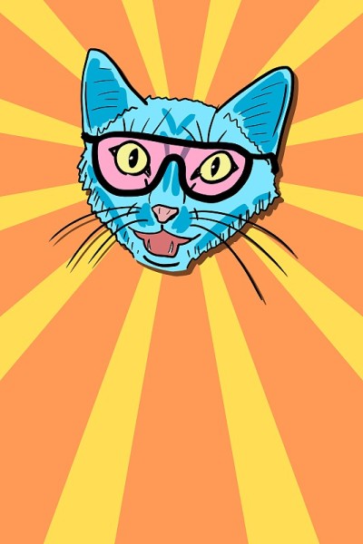 戴着太阳镜的太空猫