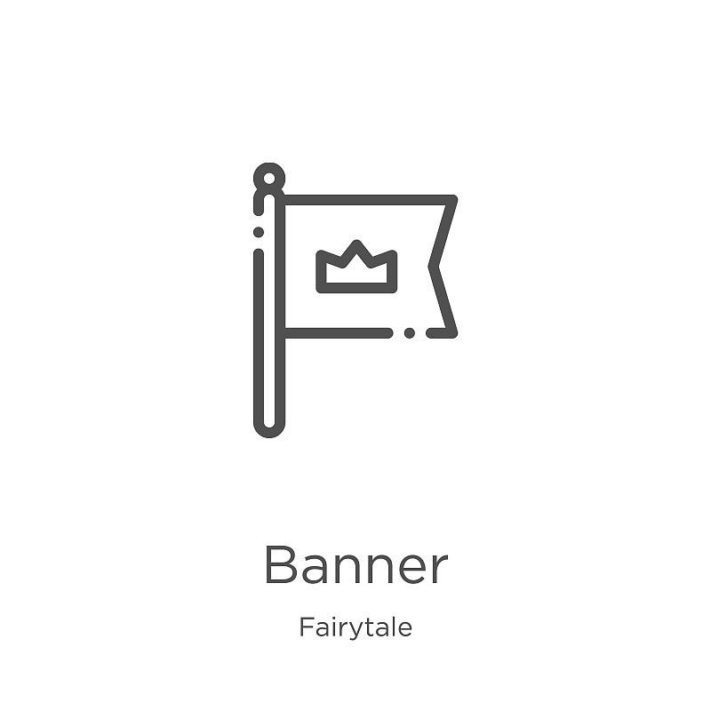 banner icon vector from fairytale collection. Thin_模板素材-稿定设计