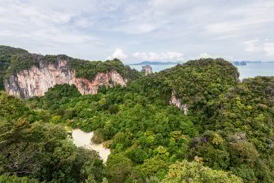 美丽的自然风光，安达曼海岛屿的全景。