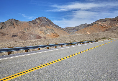 空旷的道路，旅行背景，美国
