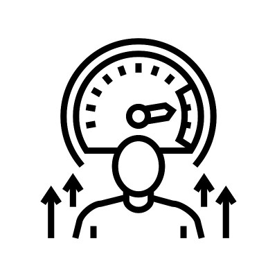 成长心态软技能线图标矢量插图