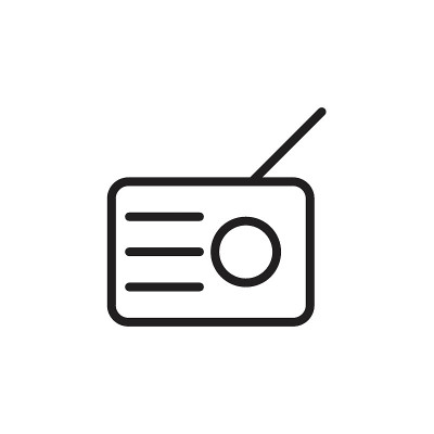 无线电图标矢量插图，EPS10。