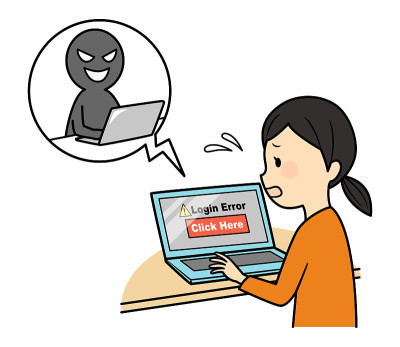 插图钓鱼诈骗和女士