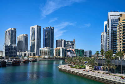 阿拉伯联合酋长国大城市迪拜的建筑