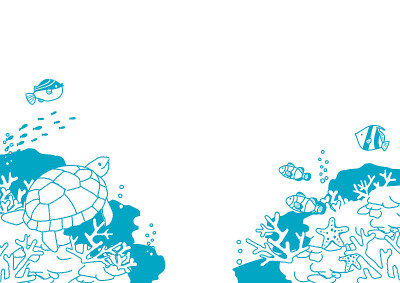 海底鱼类背景矢量图