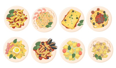 Pasta dishes set
