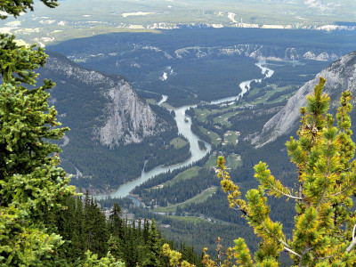 硫山风景，班夫，阿尔伯塔