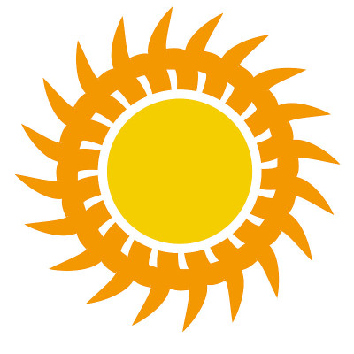 独特的太阳插图。