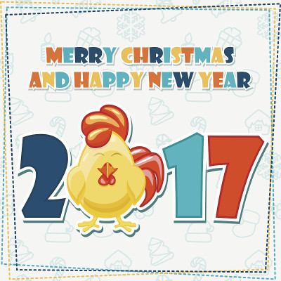 贺卡，圣诞快乐，新年快乐