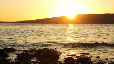 Wemyss Bay的日落。