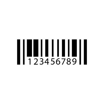 二维码，条码图标设计矢量模板插图