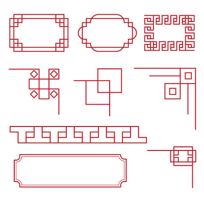 边框矢量插图设计