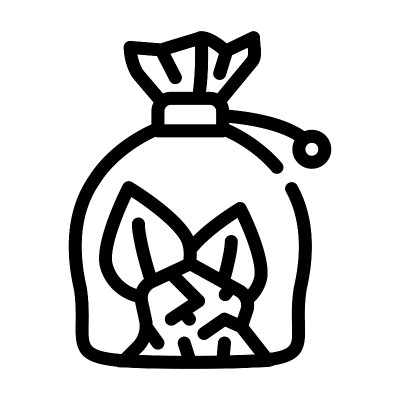 女巫袋线图标矢量插图平坦