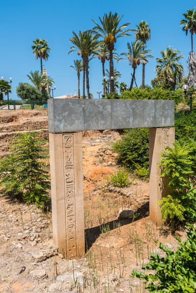 法老拉美西斯二世时代的埃及门。Yaffo,以色列