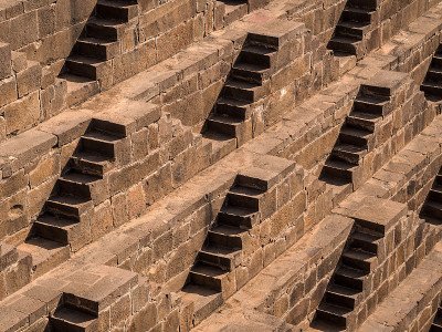 印度拉贾斯坦邦Abhaneri著名的Chand Baori Stepwell