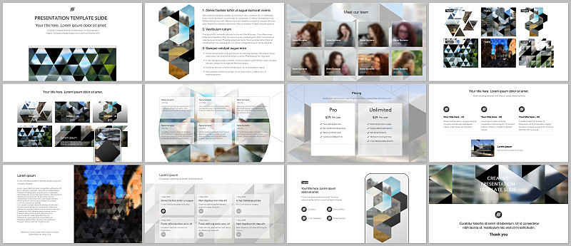 Vector templates for website design, presentations