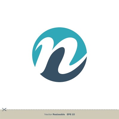 N字母矢量标志模板插图设计。向量EPS 10。