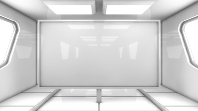 3 d渲染。未来的室内环境