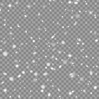 冬季透明背景与雪为季节性，圣诞节和新年设计。