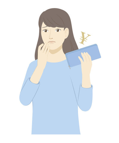女人的插图/拿着钱包