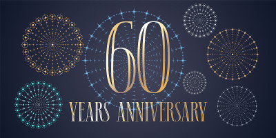 60周年纪念向量图标