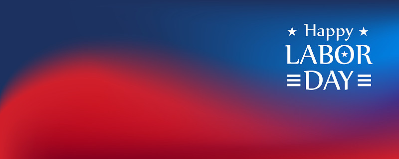 劳动节是美国的国定假日。美国劳动节快乐设计横幅。