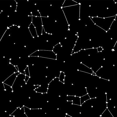 Constellation stars seamless pattern template for 