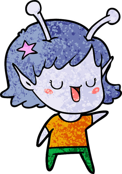 快乐外星女孩卡通