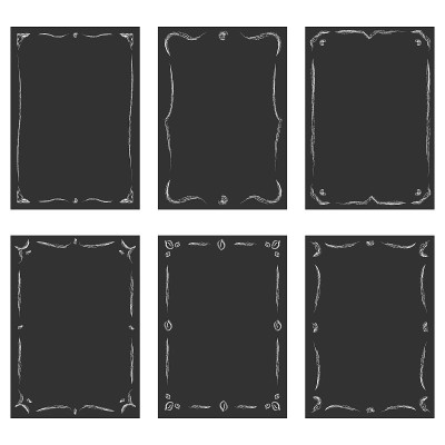 Vintage vignettes set on the black chalkboards