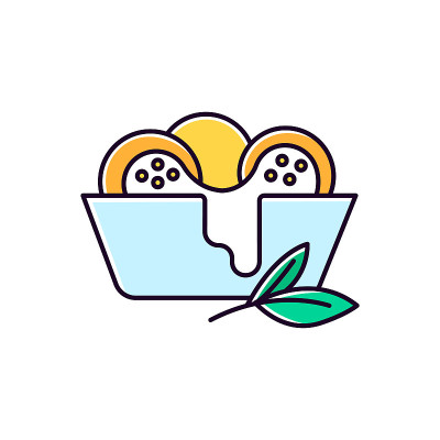 奶酪面包蓝色RGB颜色图标。Arancini。P ?o de queijo。巴西的传统食品。民族美食