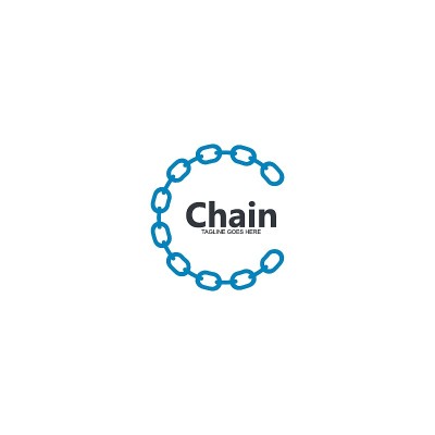 链标识模板矢量图标插图