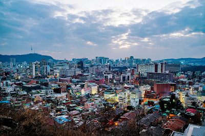 首尔市中心的夜景