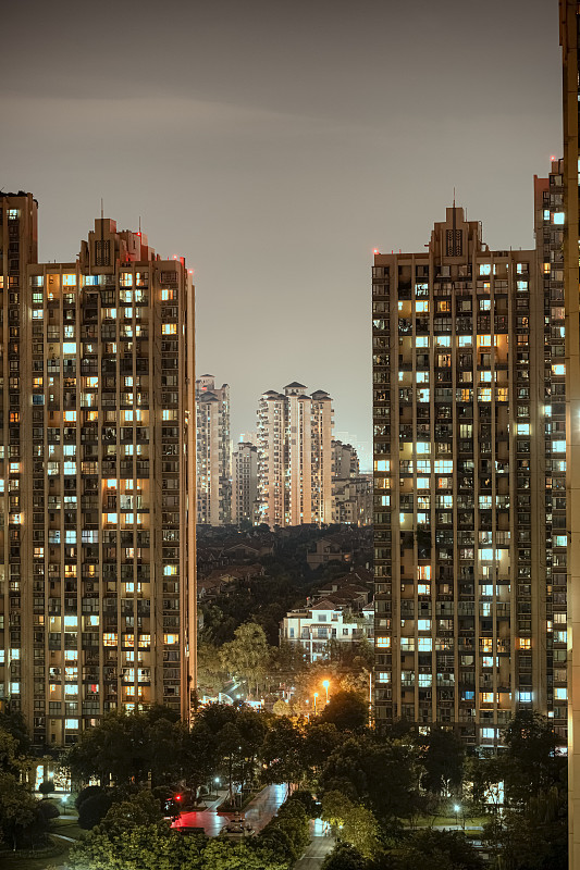 夜景城市高层