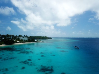 Majuro atoll and Majuro town in Marshall islands