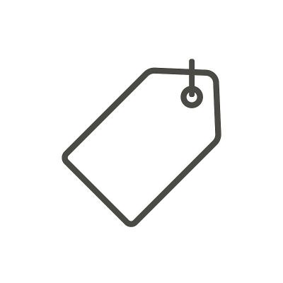 折扣标签图标向量。线零售标志。