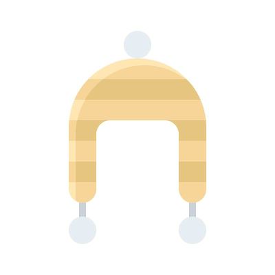 丘罗一顶安第斯风格的帽子图标，感恩节相关的向量