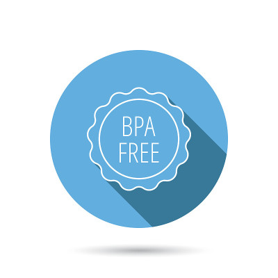 BPA免费图标。双酚a的塑料的迹象。