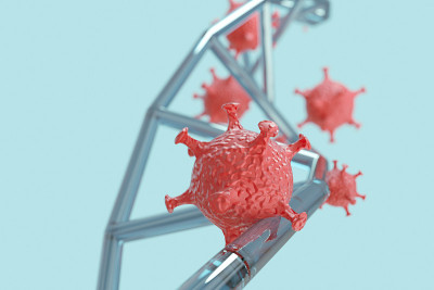 covid-19 DNA,3D渲染